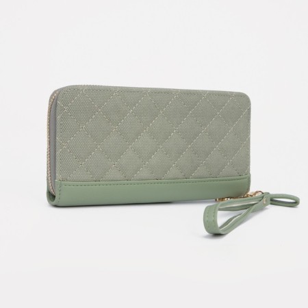 Women's wallet with lightning, green color-1