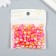 Beads for creativity plastic "gradient rose-yellow" set of 20 g, d = 0.8 cm, a mix of holes/without