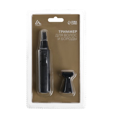 Trimmer for hair and beard Luazon Ltri-13, 2 nozzles, 1*aa (not complete), black-6