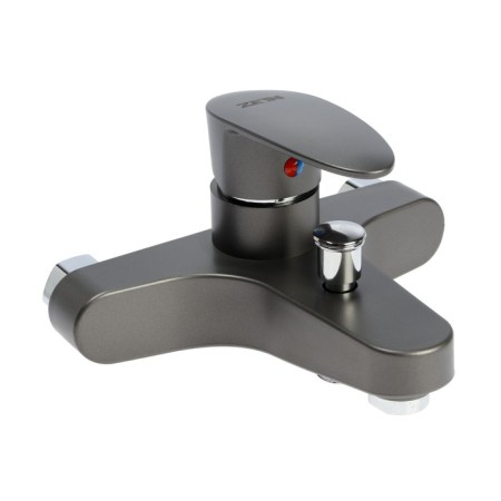 Bath mixer Zein Z3675, single-leaf, without shower set, ABS plastic, graphite