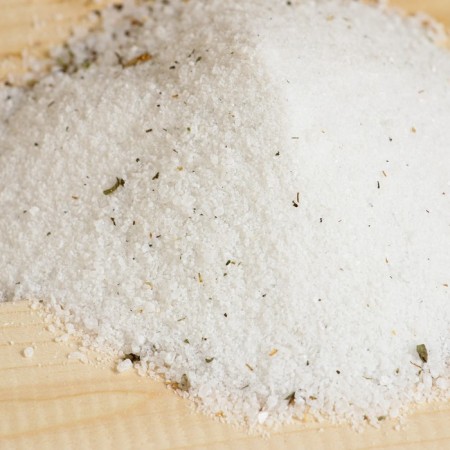 Salt for a bathhouse with herbs "calendula" in a transparent bank, 400 grams-5
