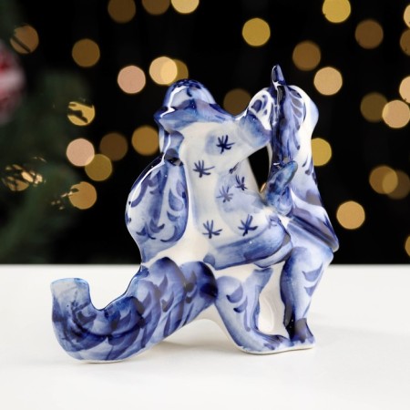 Souvenir "Dragon Legolas", Gzhel, Porcelain, 10x13cm-2