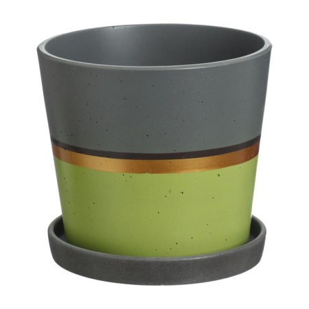 Flower pot "Louvre" green cone No. 3, 2.2l-3
