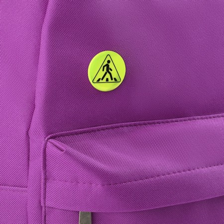 The reflective icon "Pedestrian crossing", d = 3 cm, yellow color-1