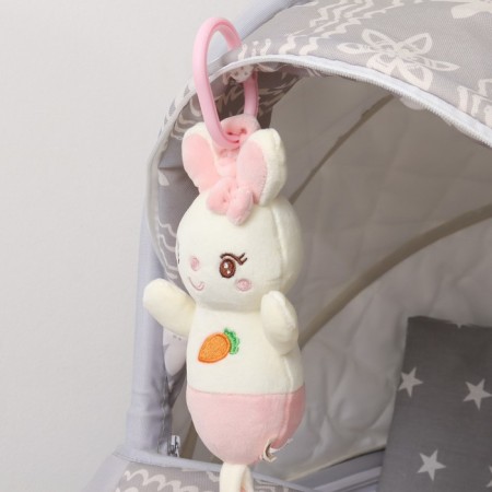 Suspension with vibration "Sweet bunny", a tear, on a crib, stroller, crumb I-3