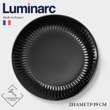 Dessert plate Luminarc Cottage Black, D = 19 cm, glass, black