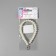 Handle for a bag, pearl beads, 30 ± 1 bead, with carbine, white/silver color