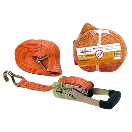 Cargo fastening belt with a ratchet 12 m, 10 t Airline as-T-16