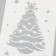 Plastic stencil "New Year tree", size 16x24 cm