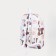 School backpack on lightning from textiles, external pocket, white/pink color