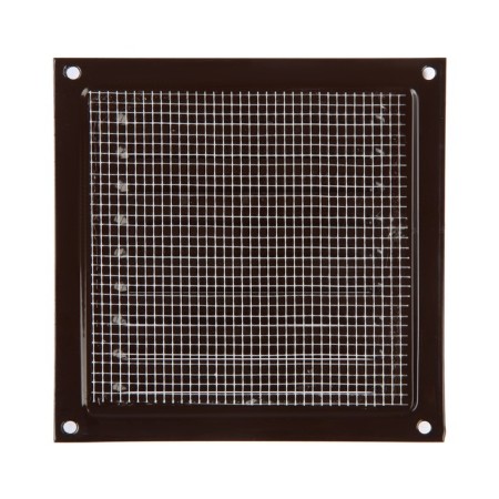 Ventilation grate "Space" RM1515KR, 150 x 150 mm, with a grid, metal, brown-2