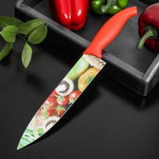 Kitchen knife with an anti -wagoning coating of the “crop” boss, blade 20 cm