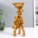 Polystone candlestick for 1 candle "roses. Trinoga" gold 20.8x7.5x7.5 cm
