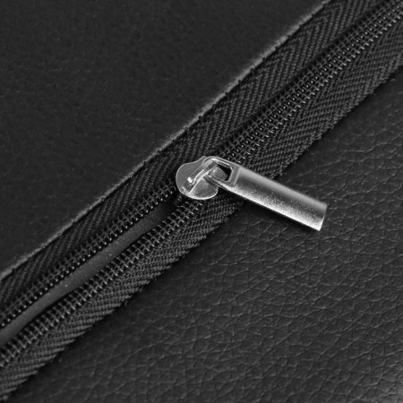 Car pillow for neck 23 × 12.5 cm, eco -leather, black-6