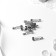 The base for brooches, 2 holes, 20 mm, 10 pcs, silver color