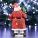New Year's figure "Santa Claus with a Christmas tree and a gift" in red 11x10x21cm