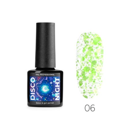 TNL Professional Disco Night Gellax, with color neon mica, No. 6 absinthe, 6 ml