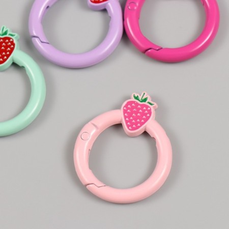Carabiner Metal "Circle. Berry" mix 3.2x2.6 cm-2