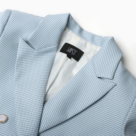 Jacket female double -breasted mist p. 50, blue/white-6