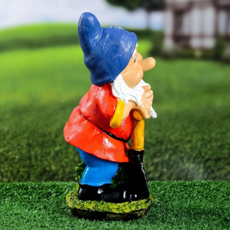 Garden figure "Dwarf gardener with a shovel" 29x14x13cm-1