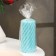 Candle-cylinder "Spiral", 5x10 cm, turquoise, 6 hours