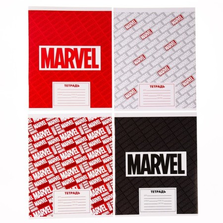 Notebook in a line of 24 sheets, 5 types of mix, cover covering cardboard, avengers-2