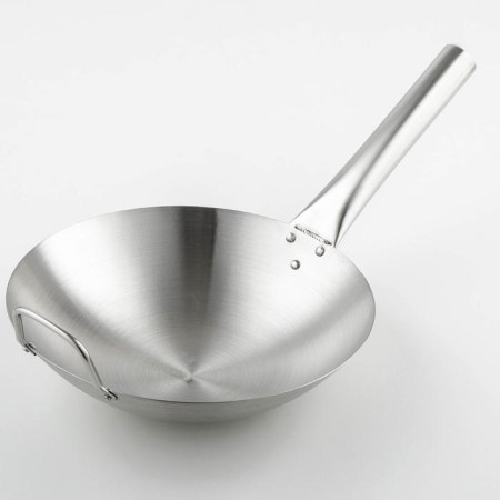 Frying pan-Wok made of stainless steel Chief, with a pen, d = 28 cm
