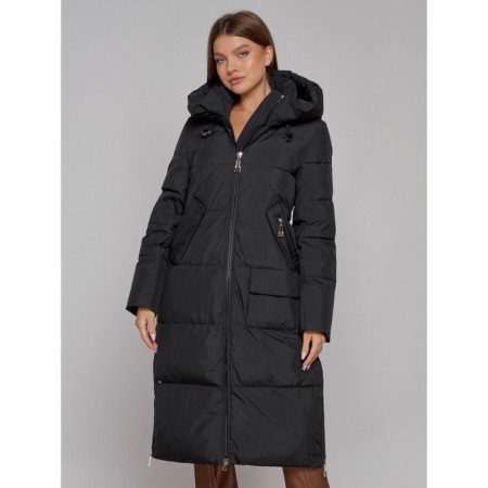 Coat insulated winter female, size 42, black color-9