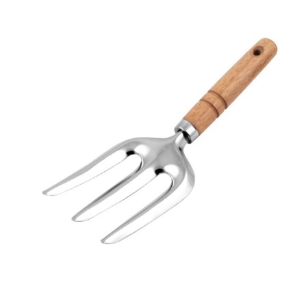 Planting fork, length 20 cm, wooden handle