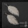 Earrings Metal "Fern" leaflet, color silver
