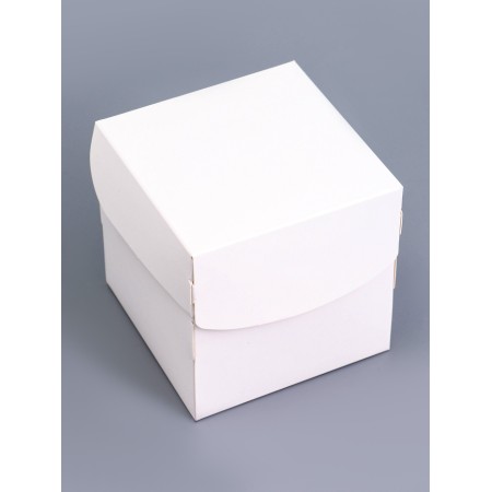 Box for 1 cupcake, white, 10 x 10 x 10 cm, confectionery packaging-1