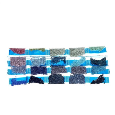 Diamond mosaic with partial filling "Flying Pegas" 50x60 cm, canvas, capacity-5