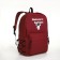 School backpack of textiles on lightning, 3 pockets, burgundy color