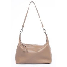 Bag Cross-Body Women's, genuine leather, Ludor beige, 30x10x20 cm