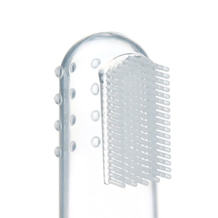The teether is a children's massager in a container, 3 in 1, per finger, silicone from 3 months.-8