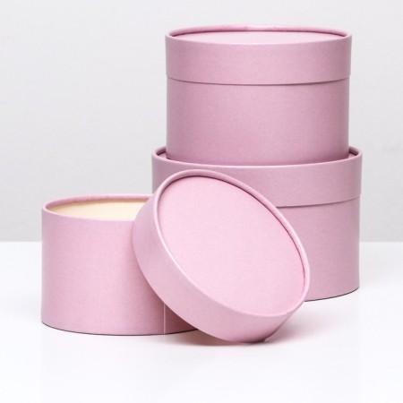 A set of hats 3 in 1, "dusty rose", 16 x 10.14 x 9.13 x 8.5 cm-1