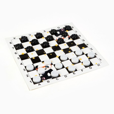 Chess - checkers "Game time", board game 2 in 1, 32 x 32 cm-1