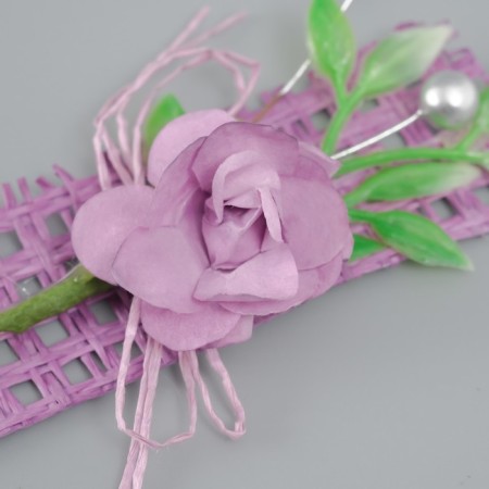 Decorative bouquet "rose" 5x9 cm, lilac-2