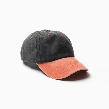 Male cap minaku, black/coral color, rr 56-58