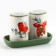 New Year! Set for spices New Year's ceramic "Bullfinch!", 12x6.5x7 cm, white color