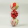 Set of balls plastic D-10 cm, 3 pcs "Festive patterns" stripes, red-gold