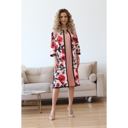 Cardigan female, size 48, pink color-2