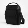 Male bag over the shoulder, Textura, 2 external pockets, black color