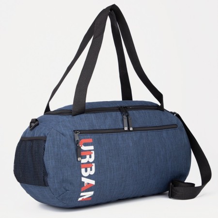 Sports bag with lightning, 2 outer pockets, long belt, blue color