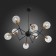 Ceiling Ceiling ST LUCE. SL234.402.08. Varieta. 8x40 watts, E27, 89x89x54 cm, black color, gold