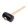 Kiyanka scrap, wooden handle, black rubber, 65 mm, 500 g