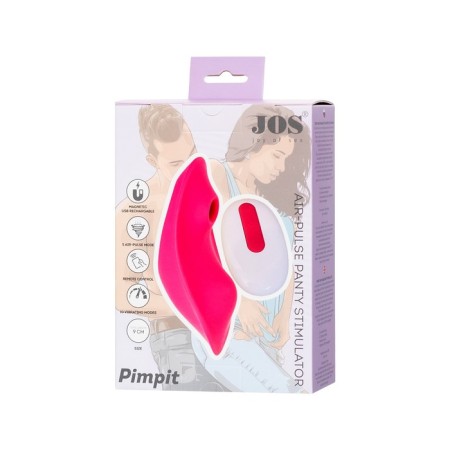 Liner in panties with vacuum-wave stimulation Jos Pimpit, silicone, pink, 9 cm-2