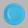 Disposable plate plate monophonic, blue color (18 cm)