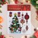 Stickers on the windows "New Year" Christmas tree, green tone, 38x30 cm