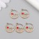 Decor for creativity metal, rhinestones, enamel "Three hearts in the circle" silver 0.2x1.8x2.1 cm
